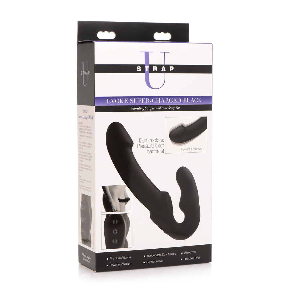 Evoke Rechargeable Vibrating Silicone Strapless Strap On
