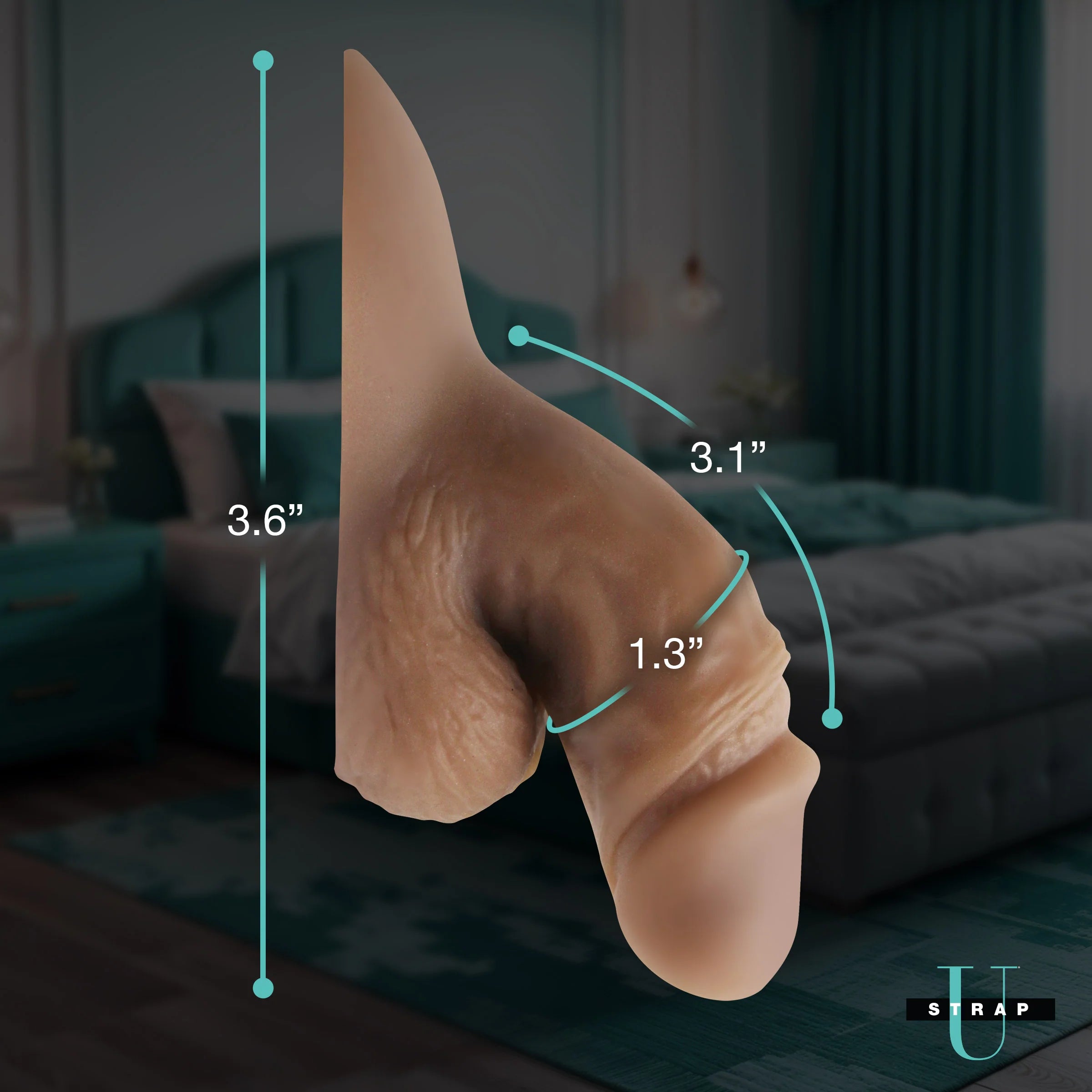 3.6" Silicone Packer Dildo - Medium