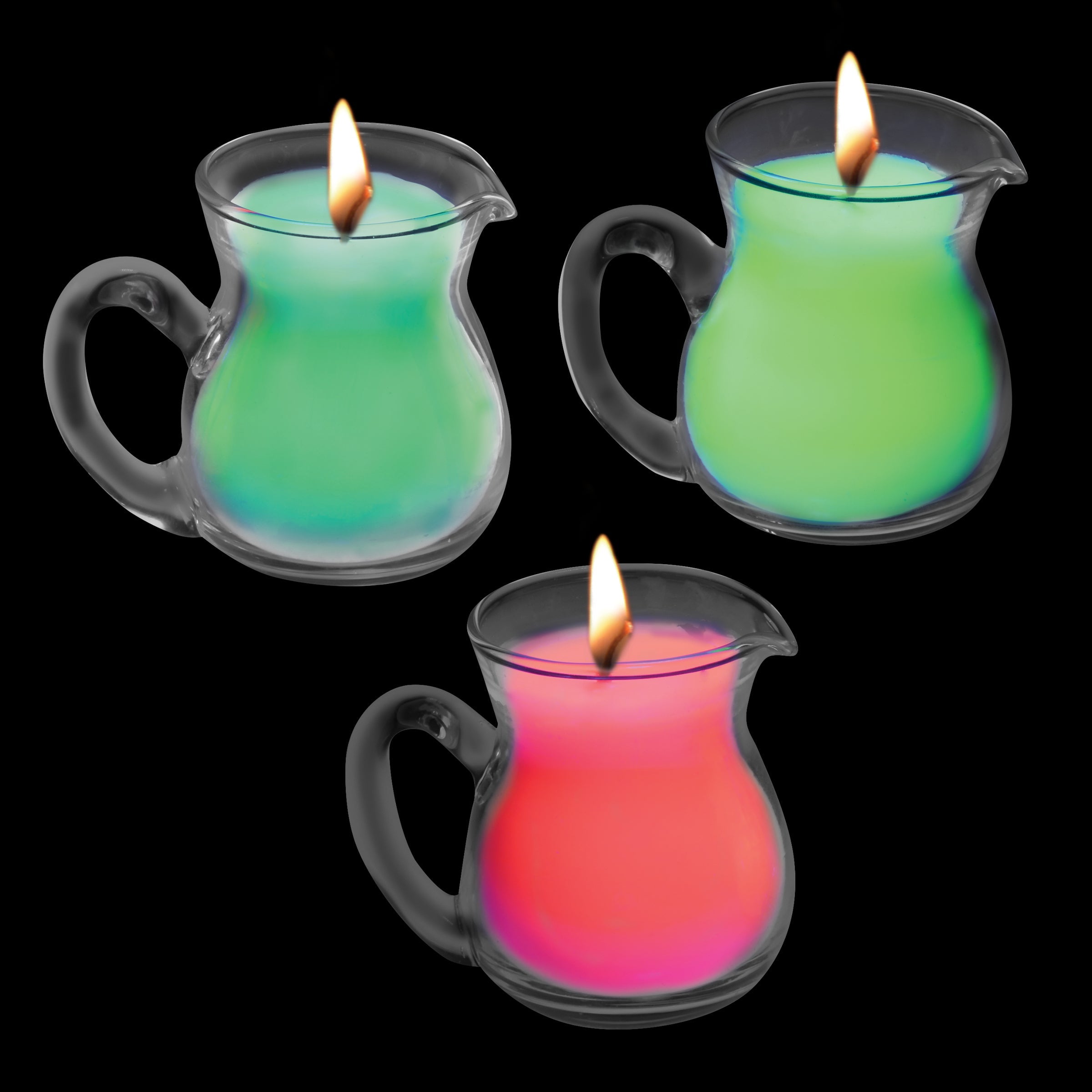 Glow Pour Blacklight Reactive Drip Candle Set of 3