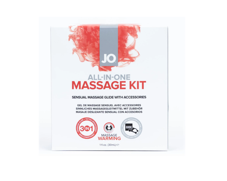 JO All-In-One Massage Glide Kit  - Warming - Gift Set 1 floz / 30 mL