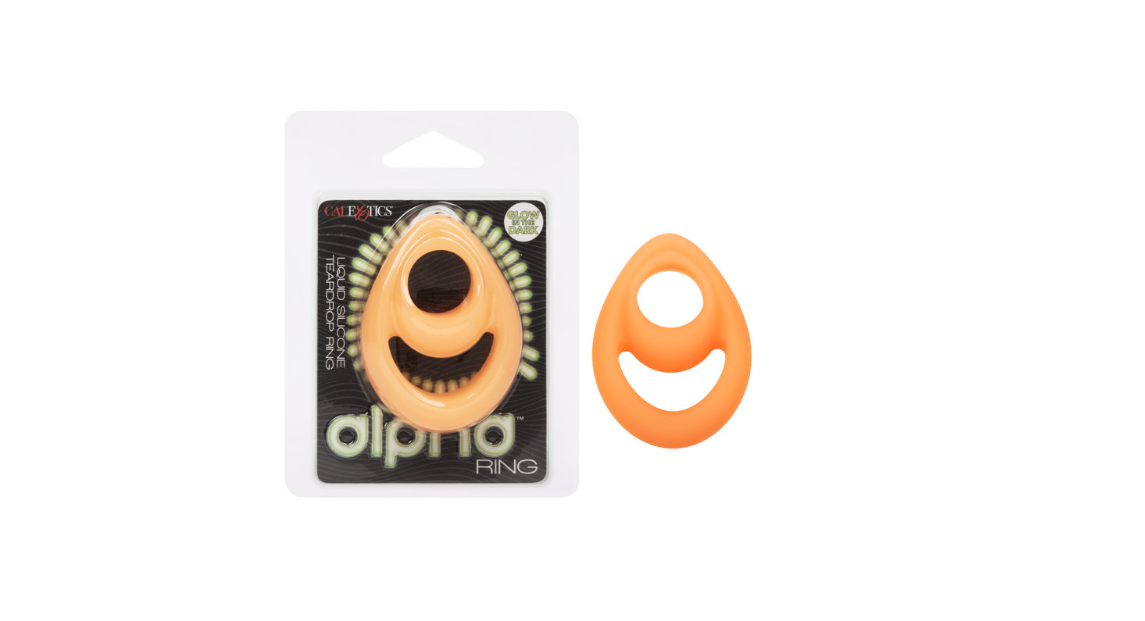 Alpha™ Glow-In-The-Dark Liquid Silicone Teardrop Ring