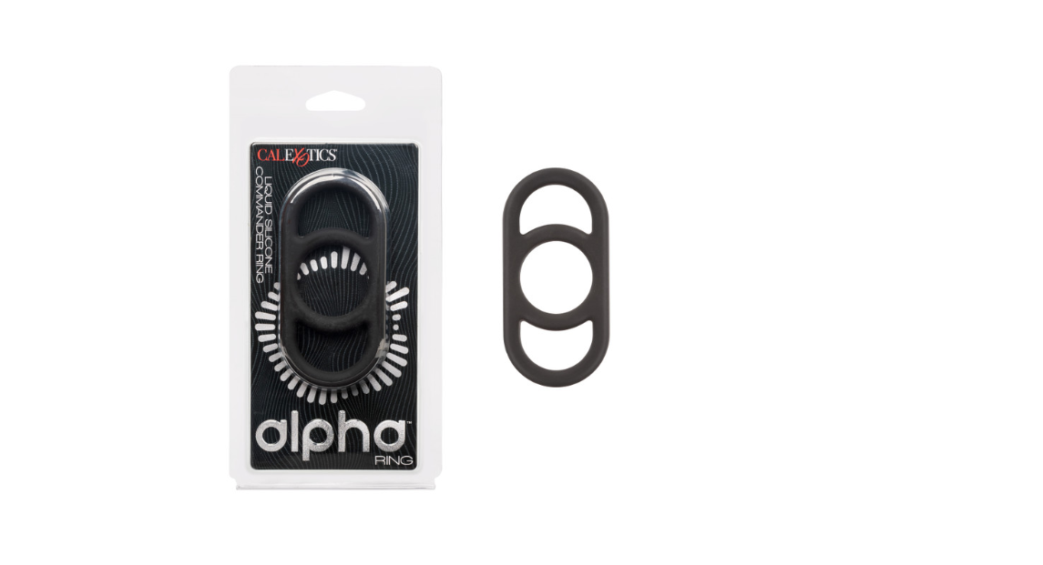 Alpha™ Liquid Silicone Commander Ring - Black