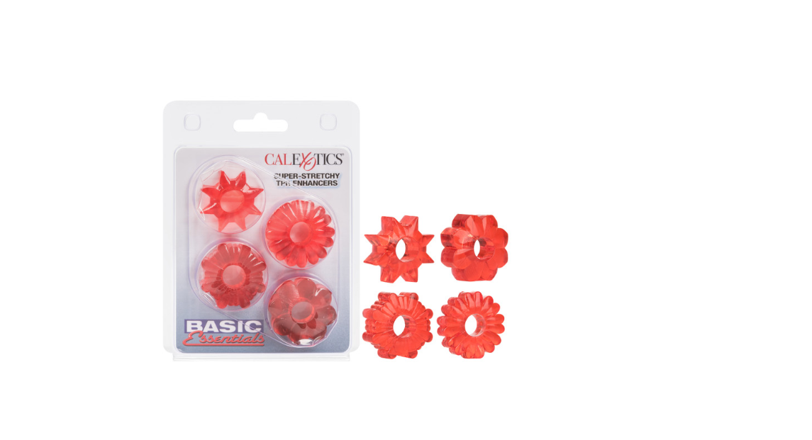 Basic Essentials® Super-stretchy TPR Enhancers - Red