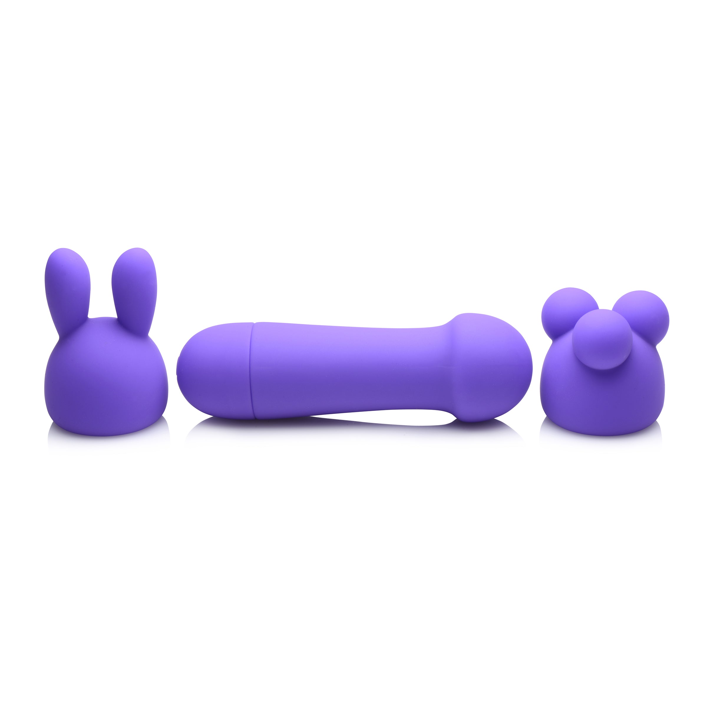 Rocket 10X Silicone Rechargeable Mini Wand w- 2 Attachments