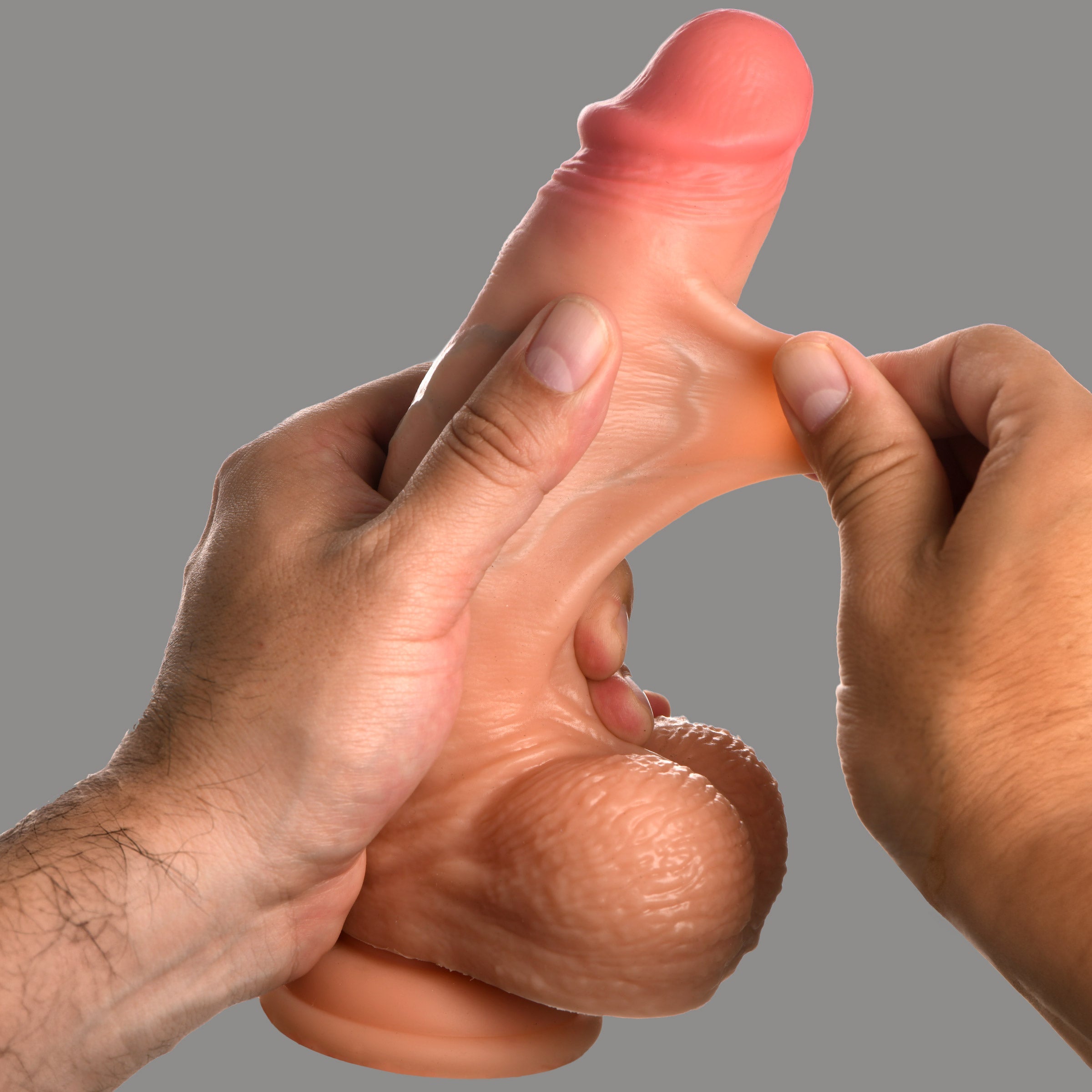 JOCK Real Skin 8" Silicone Dildo w/ Balls