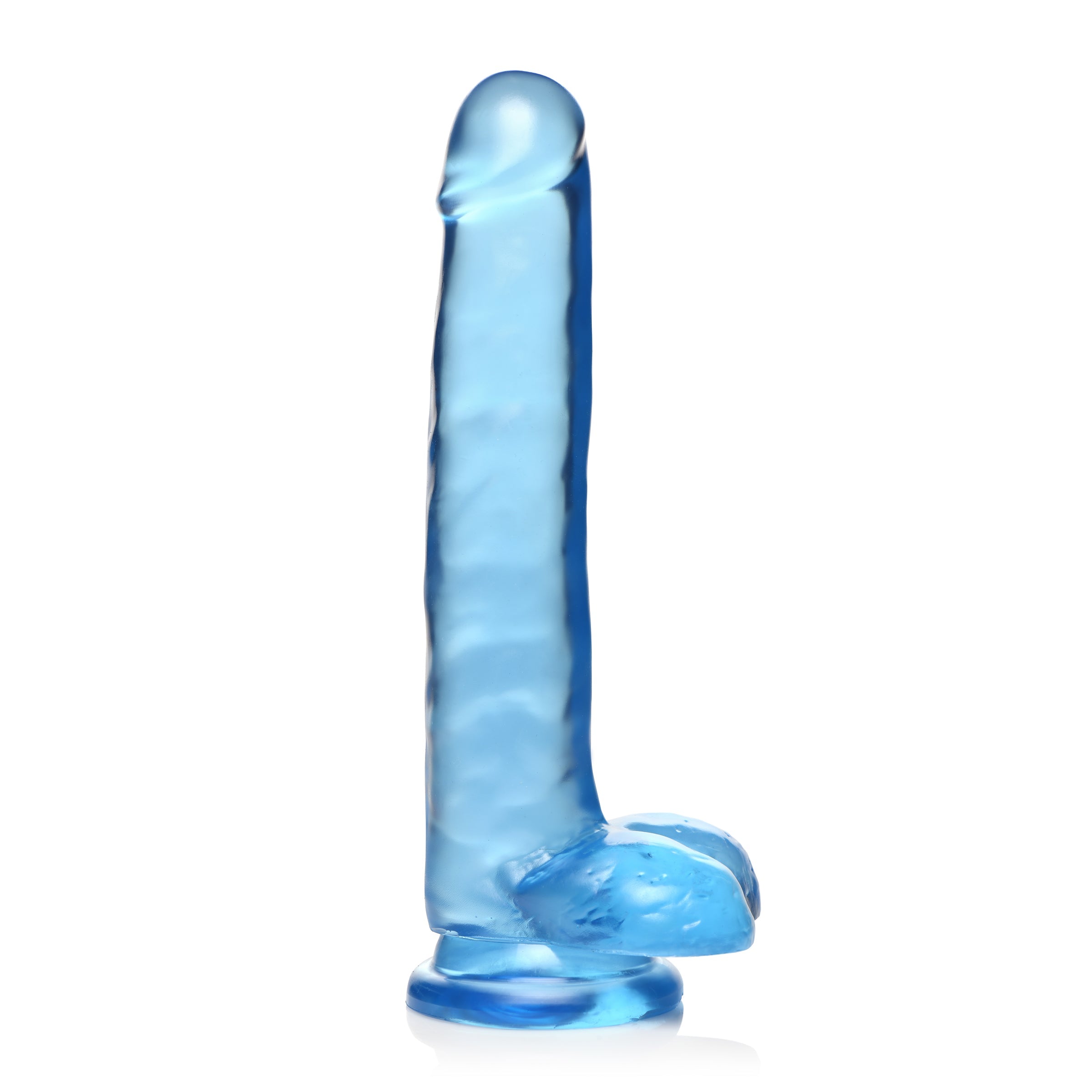 Lollicock 8 Inch Slim Stick with Balls Berry Ice Dildo