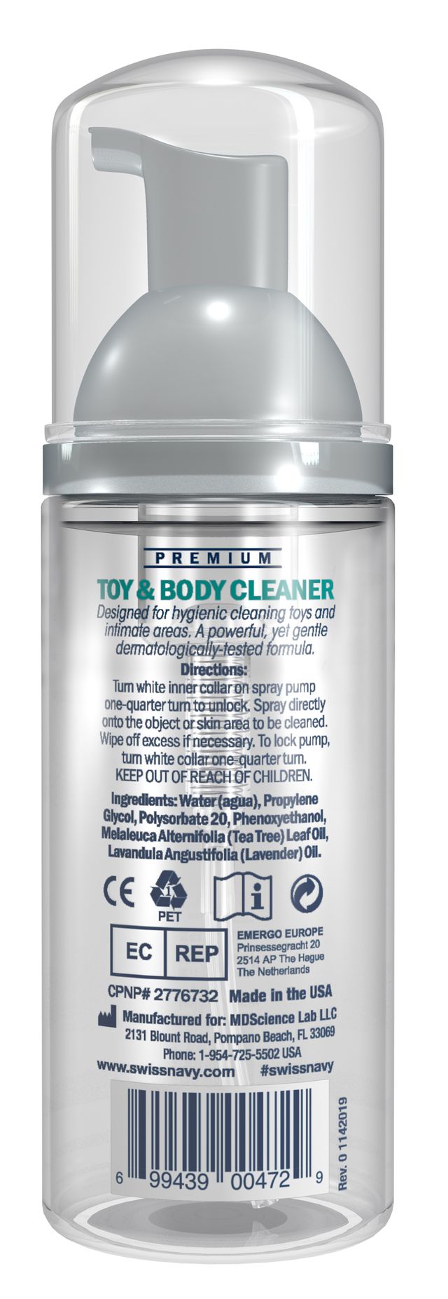 Toy & Body Cleaner 1.6oz Foamer