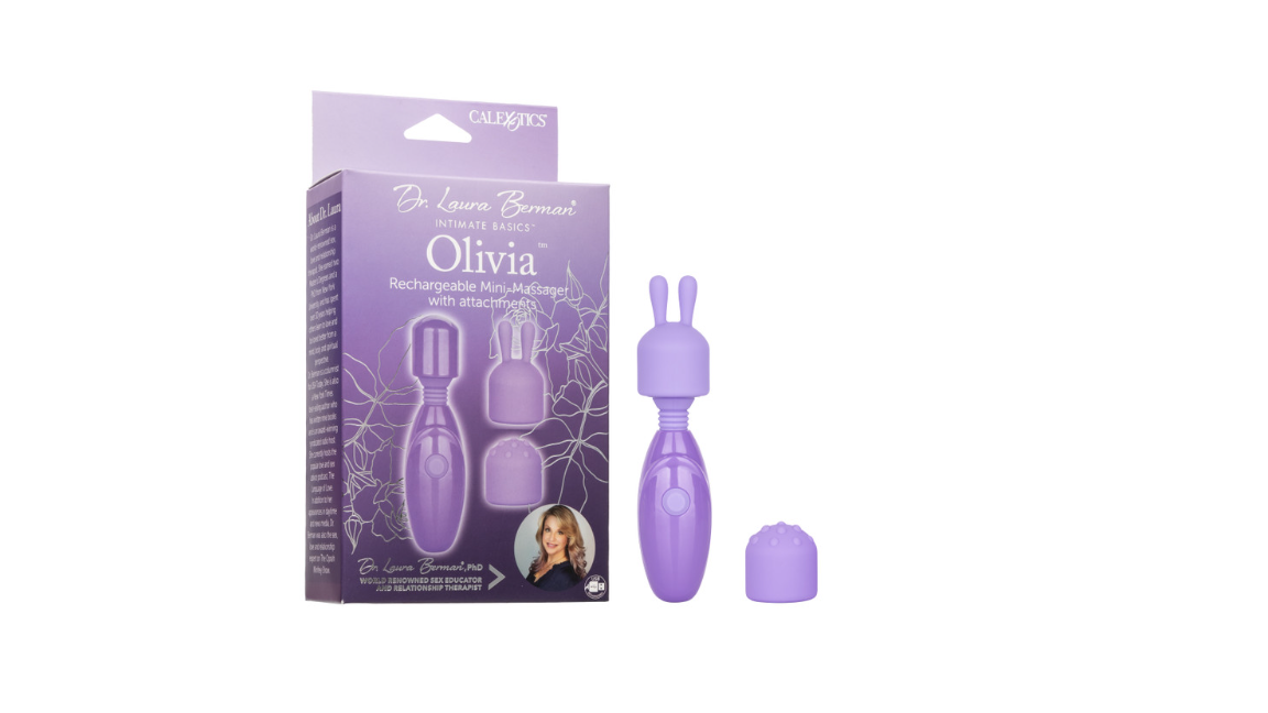Dr. Laura Berman® Olivia™ Rechargeable Mini Massager with Attachments