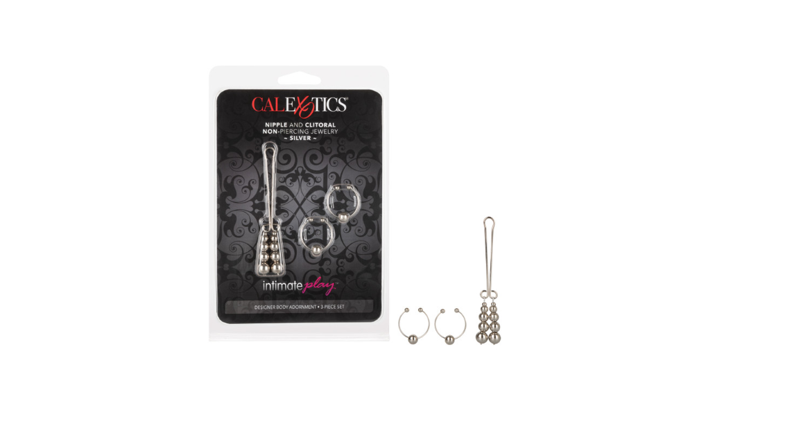 Intimate Play™ Nipple and Clitoral Non-Piercing Body Jewelry - Silver
