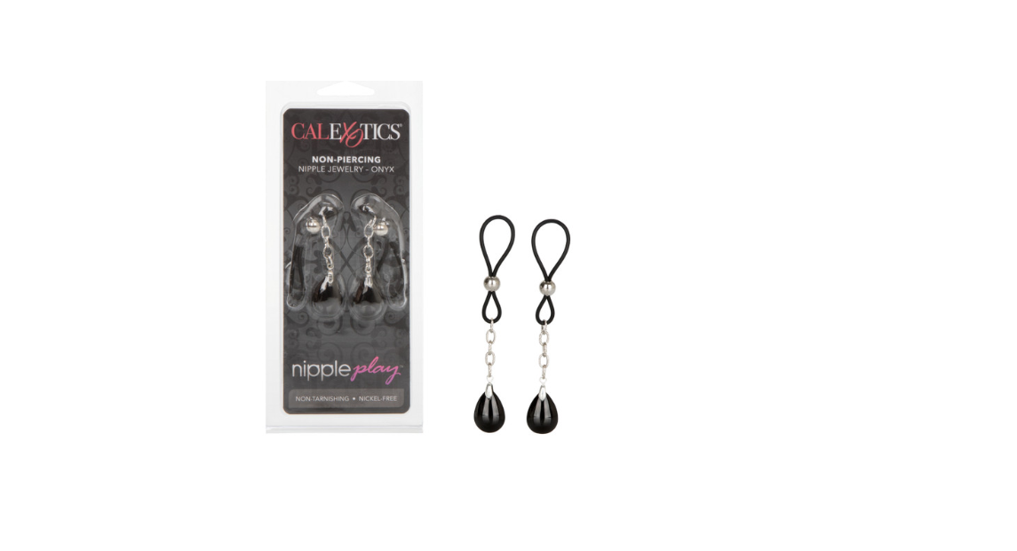 Nipple Play® Non-Piercing Nipple Chain Jewelry - Onyx