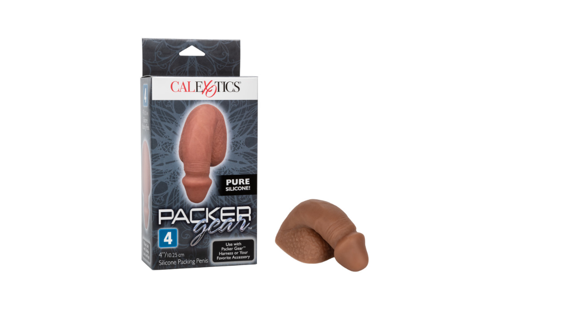 Packer Gear® 4"/10.25 cm Silicone Packing Penis™ - Brown