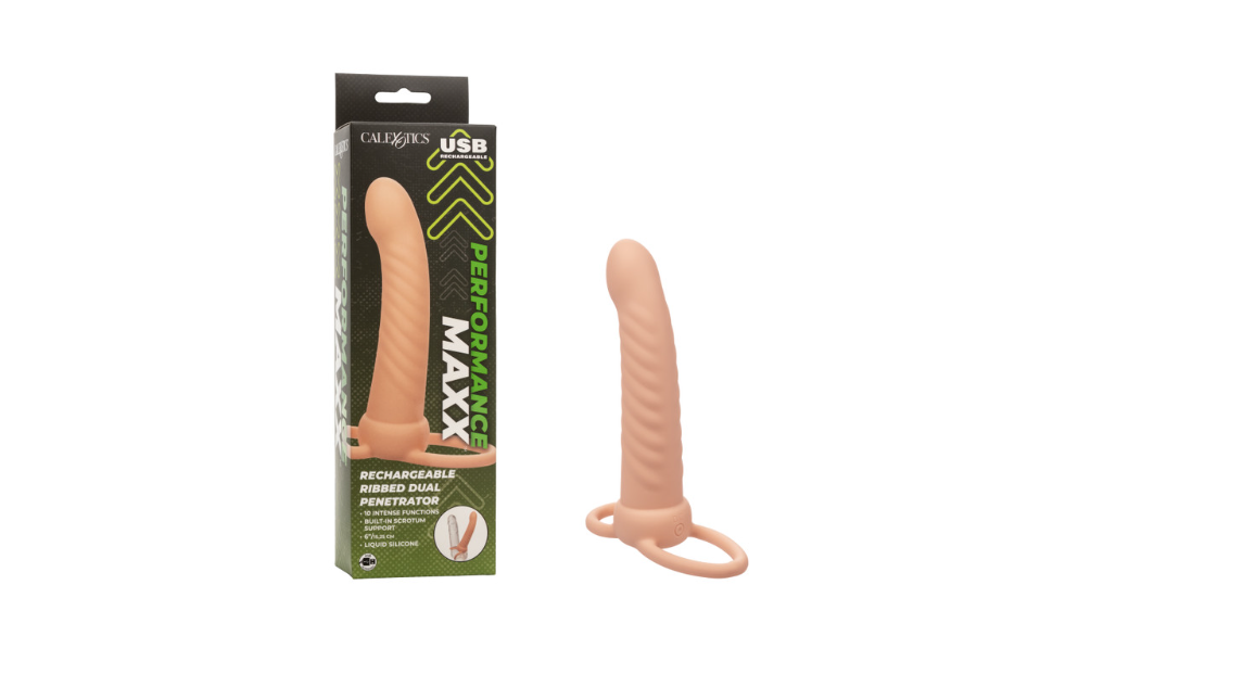 Performance Maxx™ Rechargeable Ribbed Dual Penetrator - Ivory