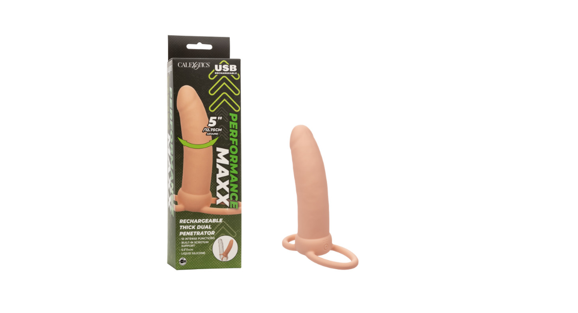 Performance Maxx™ Rechargeable Thick Dual Penetrator - Ivory