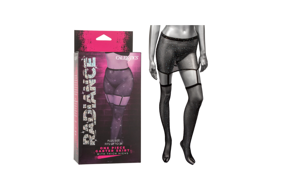 Radiance™ Plus Size One Piece Garter Skirt with Thigh Highs