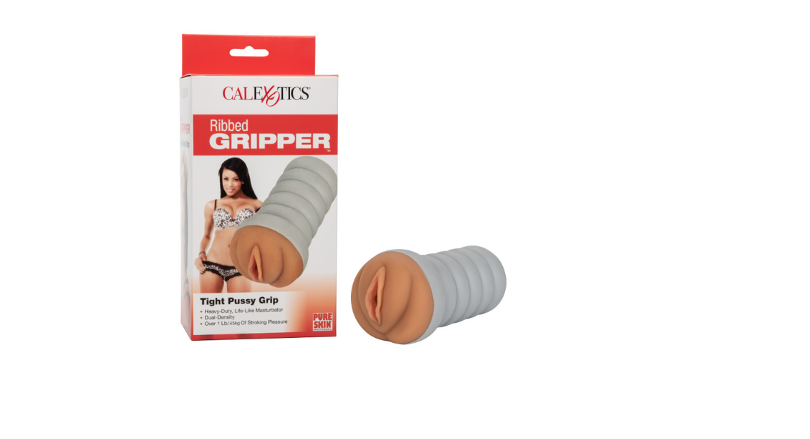 Ribbed Gripper™ Tight Pussy Grip - Brown