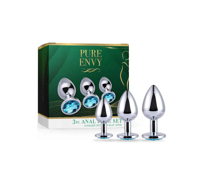 SS Anal Plug - Blue