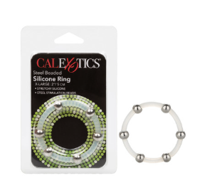 Steel Beaded Silicone Ring - Extra Large