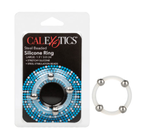 Steel Beaded Silicone Ring - Large