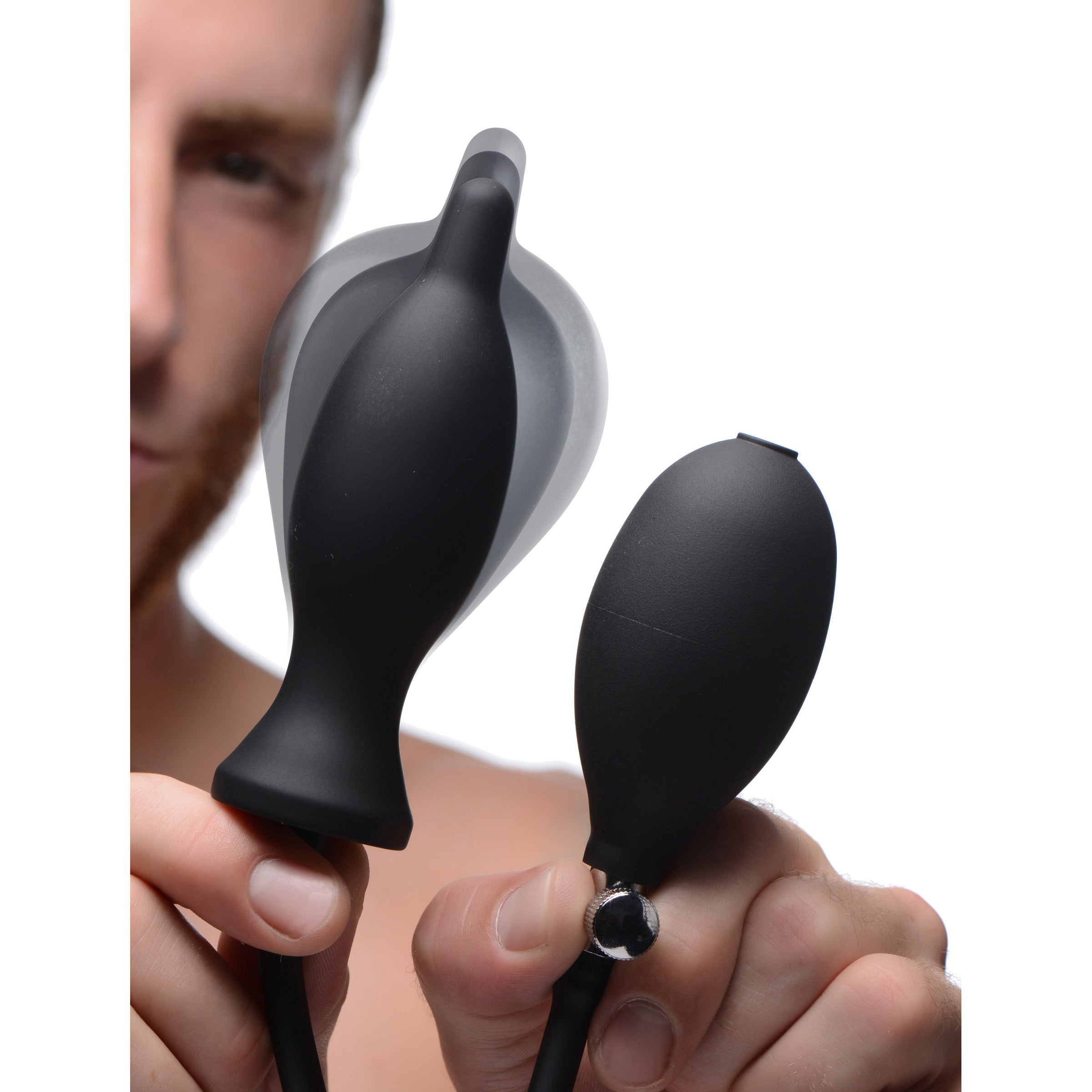 Dark Inflator Inflatable Anal Plug