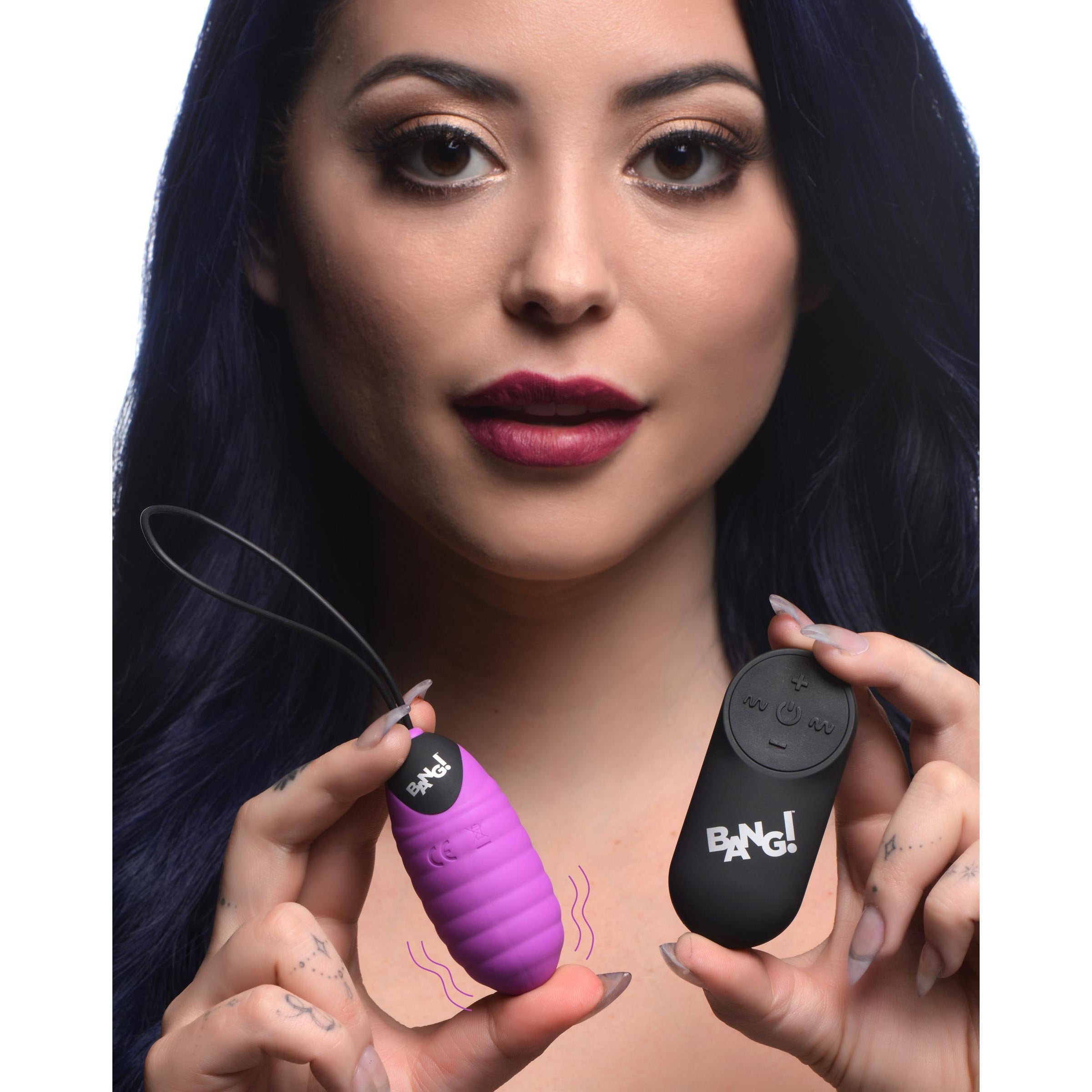 28X Ribbed Silicone Egg - Purple