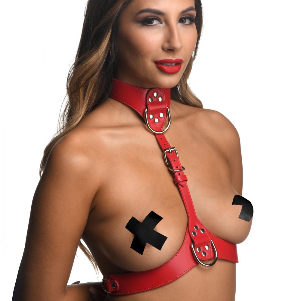 Red Female Chest Harness- S-M