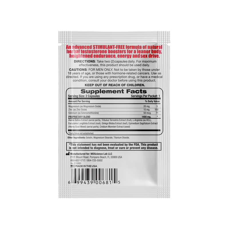 MAX Testosterone 24ct Packet/Display Box
